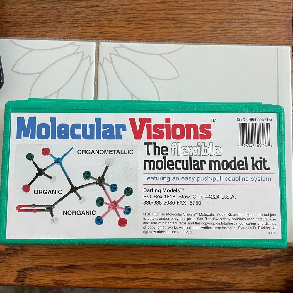 Molecular visions model kit for organic chemistry!